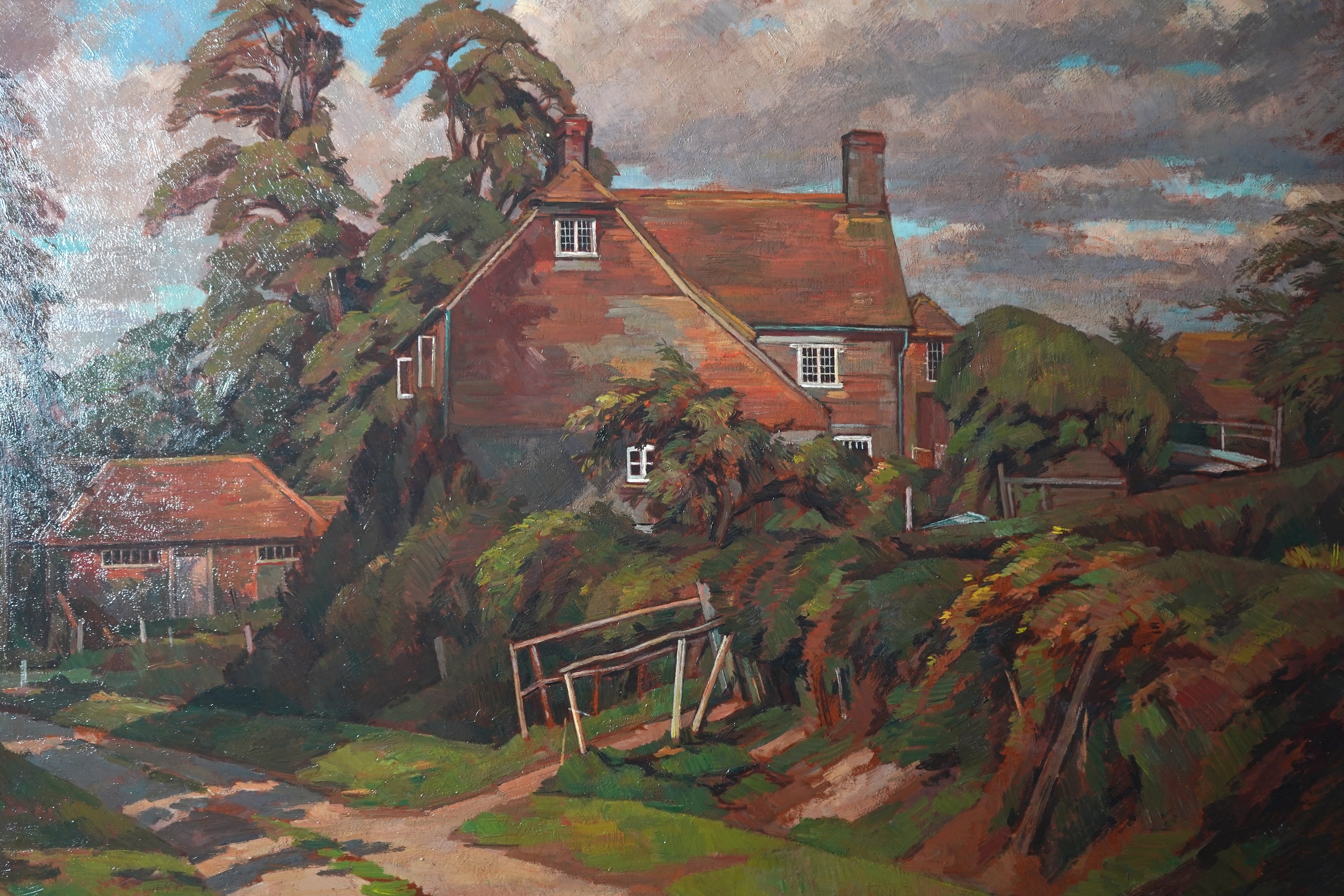 Percy Frederick Horton RBA, 1897-1970, 'The Home Farm, Firle, circa, 1965'